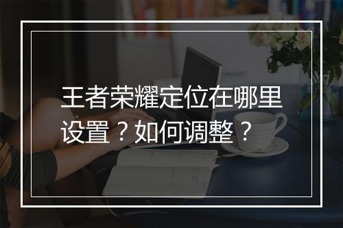 王者荣耀定位在哪里设置?如何调整?