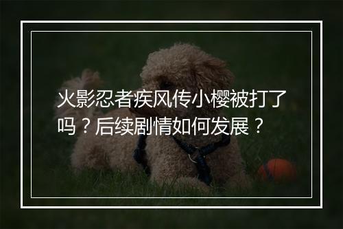 火影忍者疾风传小樱被打了吗？后续剧情如何发展？