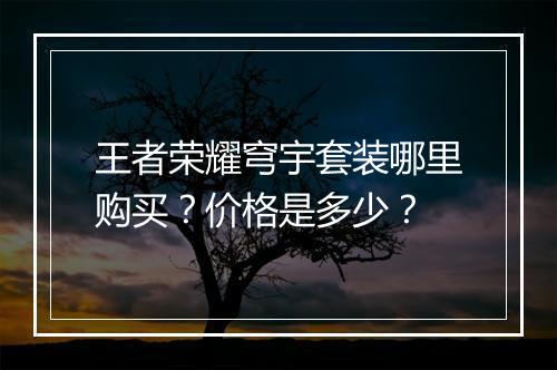 王者荣耀穹宇套装哪里购买？价格是多少？