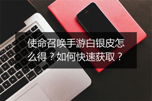使命召唤手游白银皮怎么得?如何快速获取?