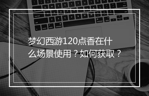 梦幻西游120点香在什么场景使用?如何获取?