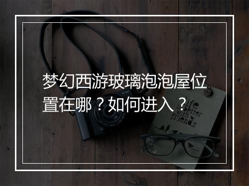 梦幻西游玻璃泡泡屋位置在哪?如何进入?