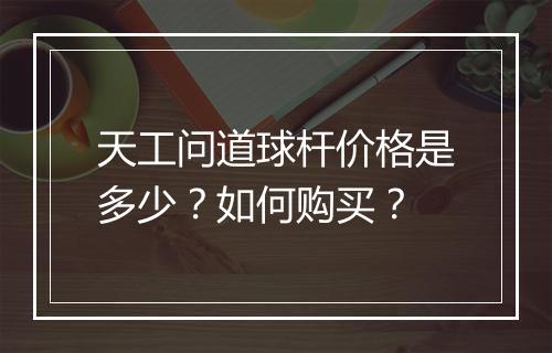 天工问道球杆价格是多少？如何购买？