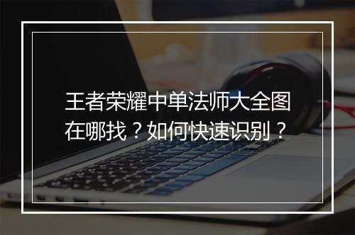 王者荣耀中单法师大全图在哪找?如何快速识别?