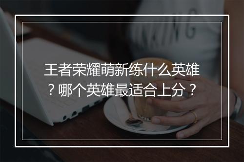 王者荣耀萌新练什么英雄？哪个英雄最适合上分？