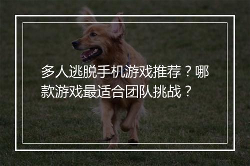 多人逃脱手机游戏推荐？哪款游戏最适合团队挑战？