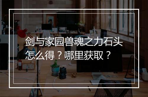 剑与家园兽魂之力石头怎么得？哪里获取？