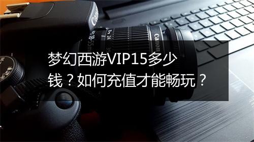 梦幻西游VIP15多少钱?如何充值才能畅玩?