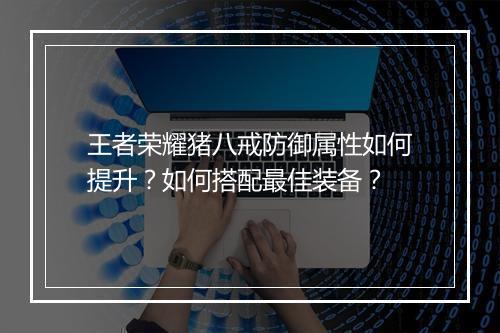 王者荣耀猪八戒防御属性如何提升？如何搭配最佳装备？