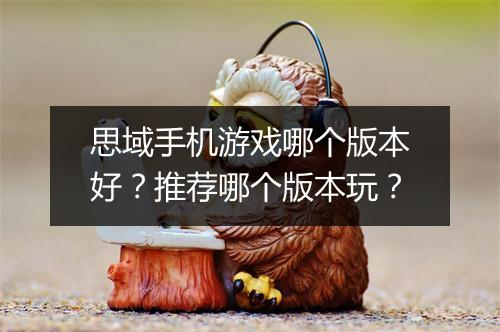 思域手机游戏哪个版本好？推荐哪个版本玩？