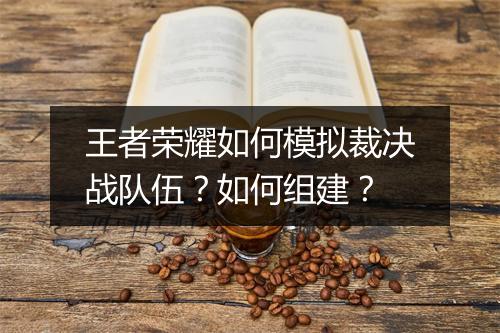 王者荣耀如何模拟裁决战队伍？如何组建？