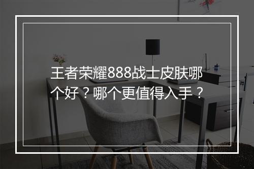 王者荣耀888战士皮肤哪个好？哪个更值得入手？