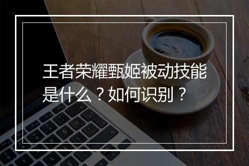 王者荣耀甄姬被动技能是什么？如何识别？