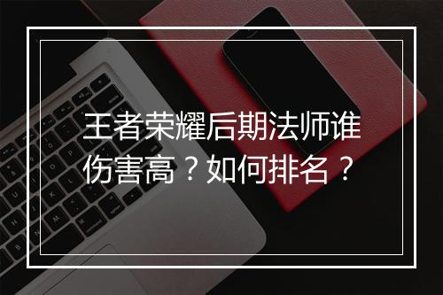 王者荣耀后期法师谁伤害高？如何排名？