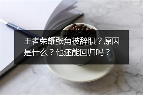 王者荣耀张角被辞职？原因是什么？他还能回归吗？