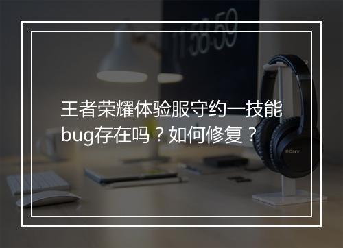 王者荣耀体验服守约一技能bug存在吗？如何修复？