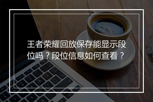 王者荣耀回放保存能显示段位吗?段位信息如何查看?
